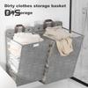 Laundry Storage Bag Clothes Hamper with Lid Dustproof Water Resistant Handle Design Clothes Laundry Basket Wall Hanging Organizer