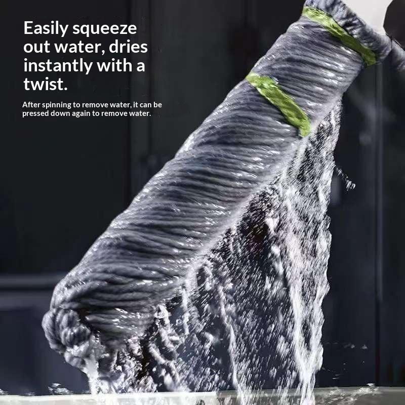 Швабра 2 в 1 с обезвоживанием, вращающаяся на 360 градусов самоотжимающаяся швабра, бытовая швабра с ручным отжимом для уборки дома