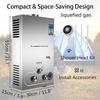 6L-18L Gas Water Heater Household Storage Tank Water Heater Stainless Steel Tankless Propane Gas LPG Boiler