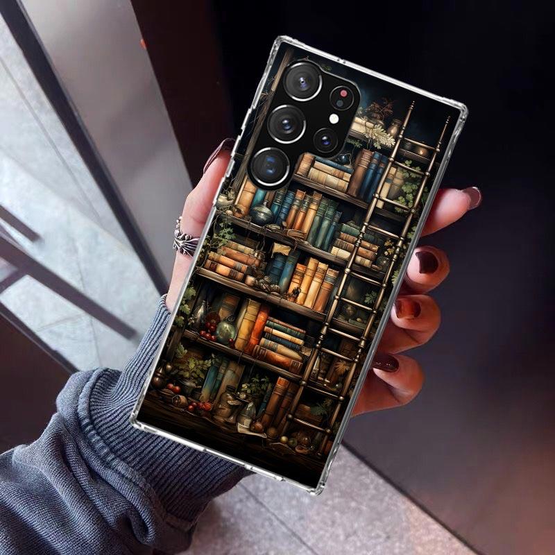 Read Books illustration Reading Phone Case For Samsung Galaxy S23 S24 S25 Edge S26 Ultra S22 + S21 Plus S20 FE Cover Silicone Pr
