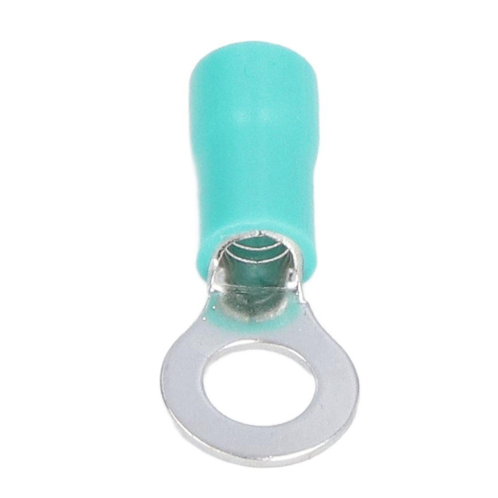 100PCS RV5.5-6 Insulated Wire Terminal Green AWG12-10 Ring Wire Connector Electrical Crimp Terminal Electrical Wiring