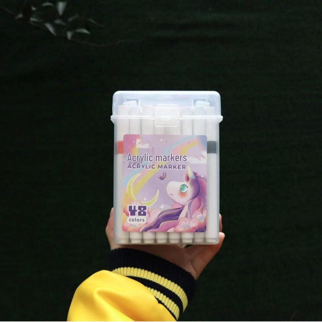 Акриловый маркер - Смываемый, Не растекающийся, Быстросохнущий, Наслаиваемый, Водостойкий маркер для искусства и школы.