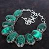 Malachite Necklace Genuine Gemstone Jewelry Vintage Necklace 925 Sterling Silver Necklace Handmade Adjustable Chain Necklace Gifts For Women