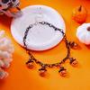 Resin Halloween Pumpkin Necklace Cartoon Halloween Jewelry Gothic Ghost Pendant Necklace  Party
