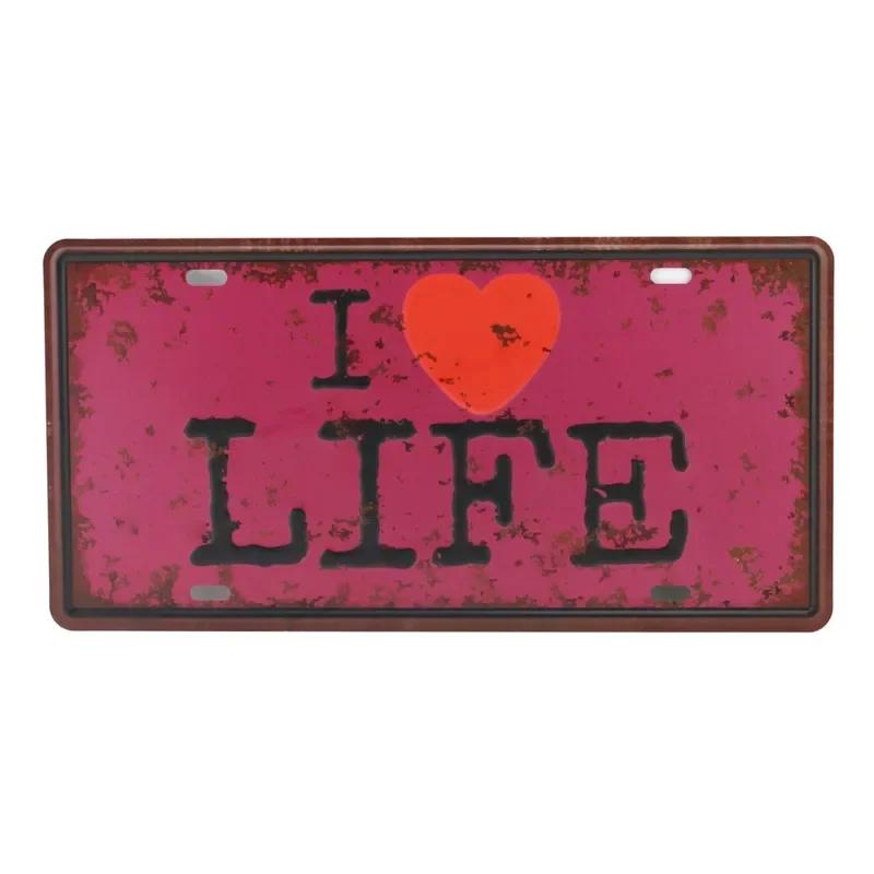 Я люблю водку, пиво, тарелку, металлическую пластину, номер автомобиля, жестяные вывески, бар, паб, кафе, домашний декор, металлическую вывеску, человек, пещеру, гараж, таблички для рисования C13