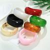 Wide Irregular Resin Bracelet Female Niche Design Simi Dye Wide Japanese and Korean Vintage Minimalist Fashion Bracelet