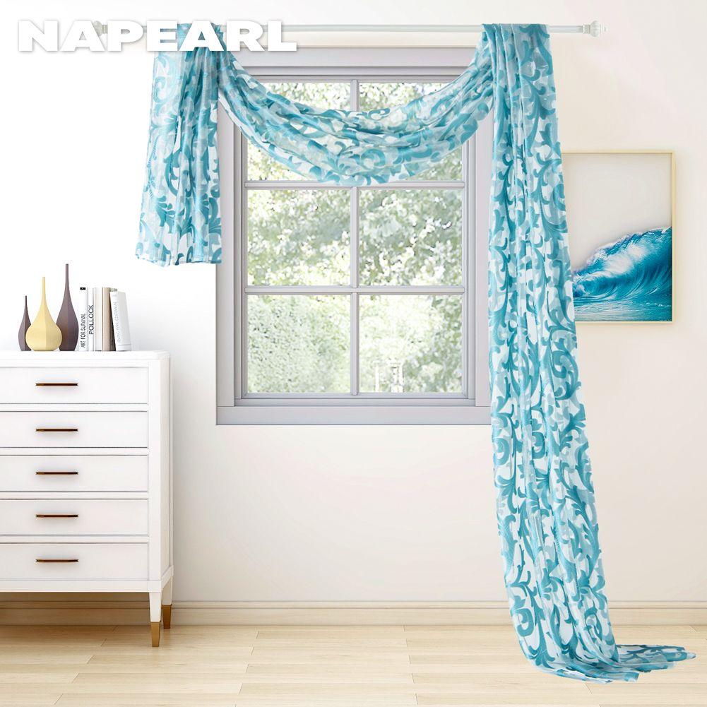 1 шт. NAPEARL жаккардовый романтический занавес на окно, дверь, тюль, занавеска с цветами, тюль, балдахин для дома, свадебная арка, декор, домашний декор