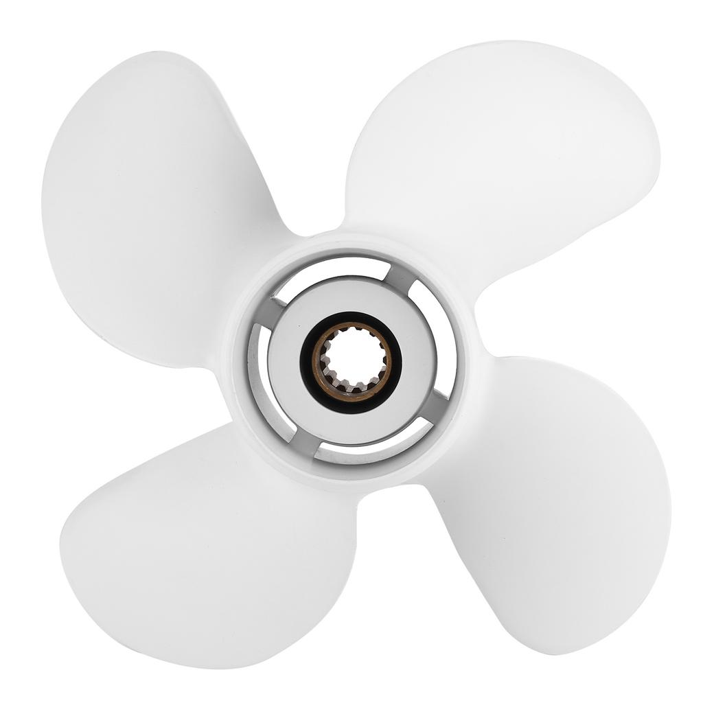 Marine Outboard Propeller 4 Blades 10 38x13in RH Aluminum Alloy Fit for Yamaha 25?60HP Engine