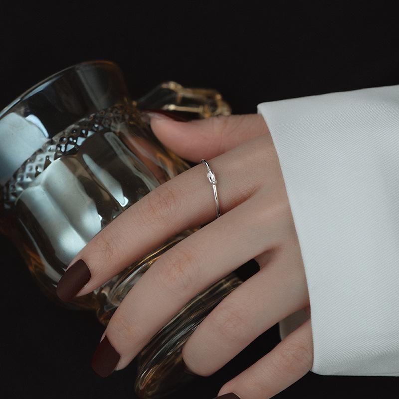Кольцо Banyan Tree S925 Silver Knotted Open Ring для женщин - Модный и элегантный дизайн