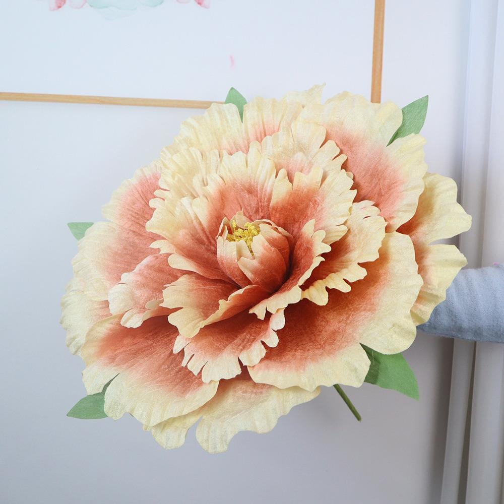 Silk PE Artificial Peony Giant Wedding Flower New Fake Flowers  Window Display
