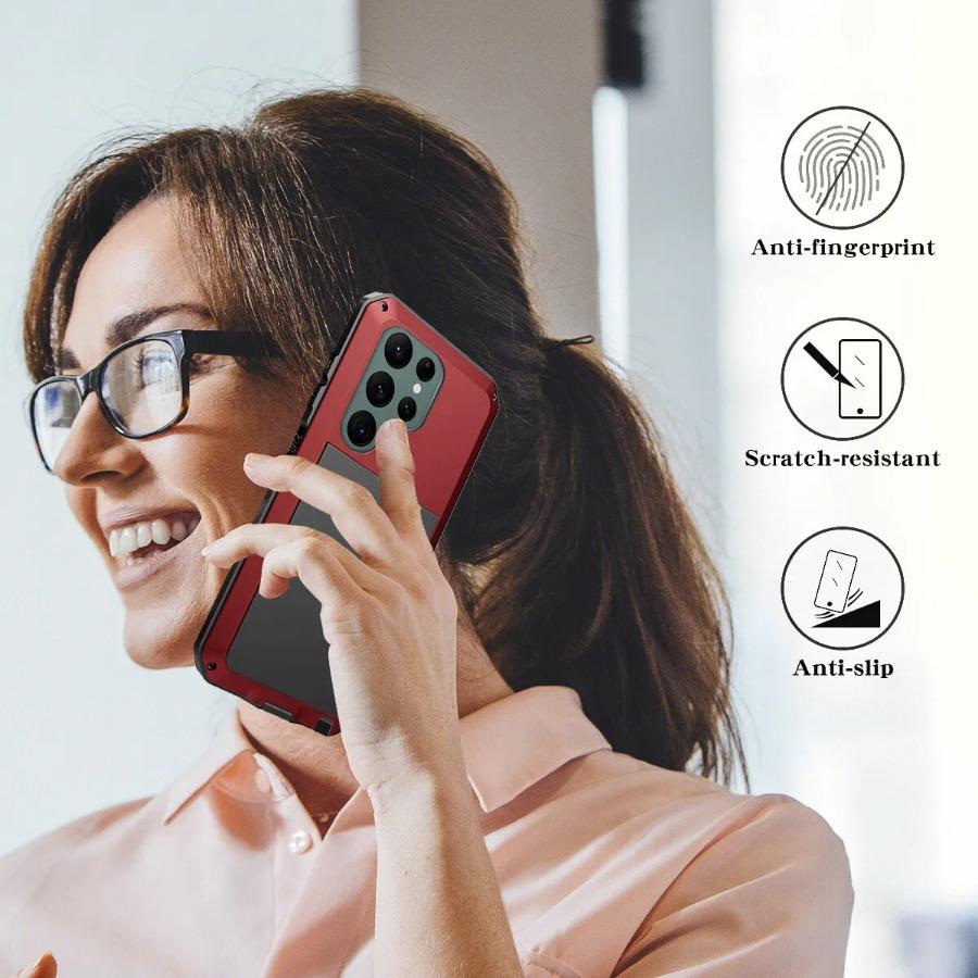 Роскосный Прочный Металлический Чехол-Броня для Samsung S26 S25 Edge S24 S23 S22 S21 Plus S20 Ultra Ударопрочный Защитный Чехол от Царапин