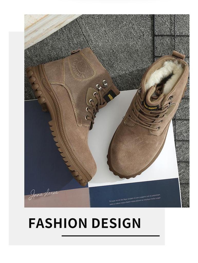 Унисекс Зимняя Рабочая Обувь: Чистая шерсть, на бархатной подкладке, противоударные, устойчивые к проколам, термостойкие для строительства