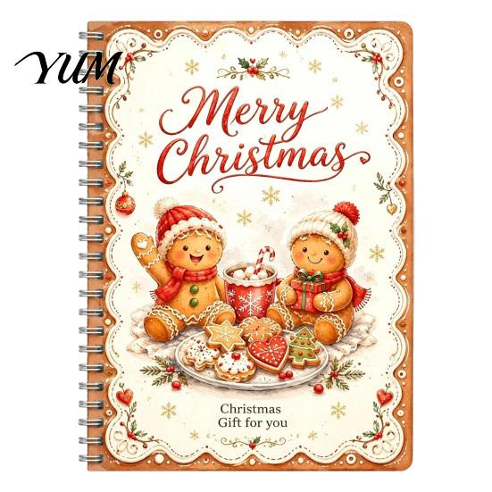 Органайзер для подарочных карт своими руками, спиральный рождественский блокнот, праздничный буклет 5x7, книга-сувенир ручной работы, 10 страниц, веселые открытки, подарки для семьи, друзей,