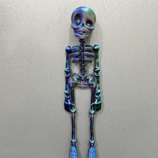 1/6Pcs Poseable Skeleton Refrigerator Magnet Halloween 3D Movable Joints Skeleton Articulated Skeleton Magnetic Fridge Decoration Ornament