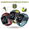 Двухцветный ремешок, совместимый с Fitbit Versa 4, дышащий ремешок с круглыми отверстиями, подходит для ремешка смарт-часов FITBIT VERSA 3 Correa