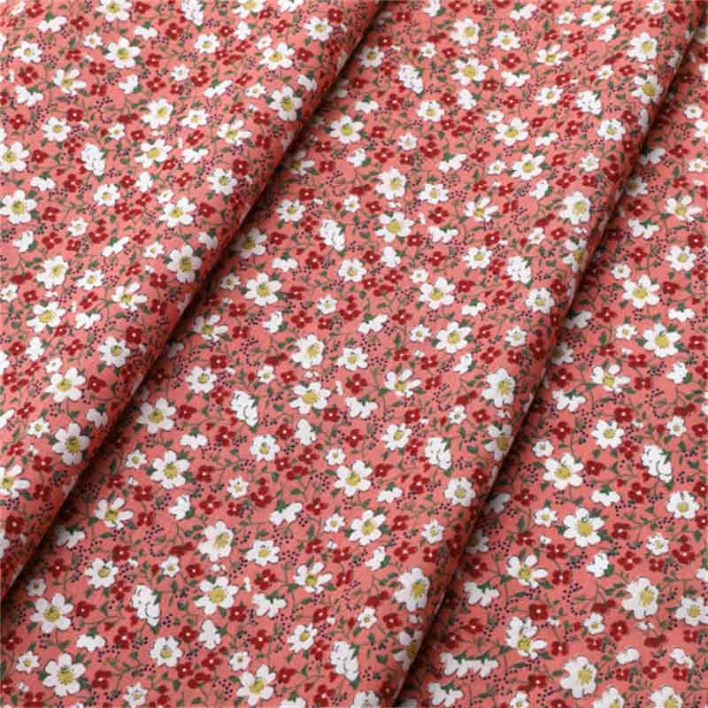 Fresh Printed Light and Thin Skin Friendly Handmade DIY Rich Colors Pure Cotton Floral Print Poplin Fabric Fabric Breathable