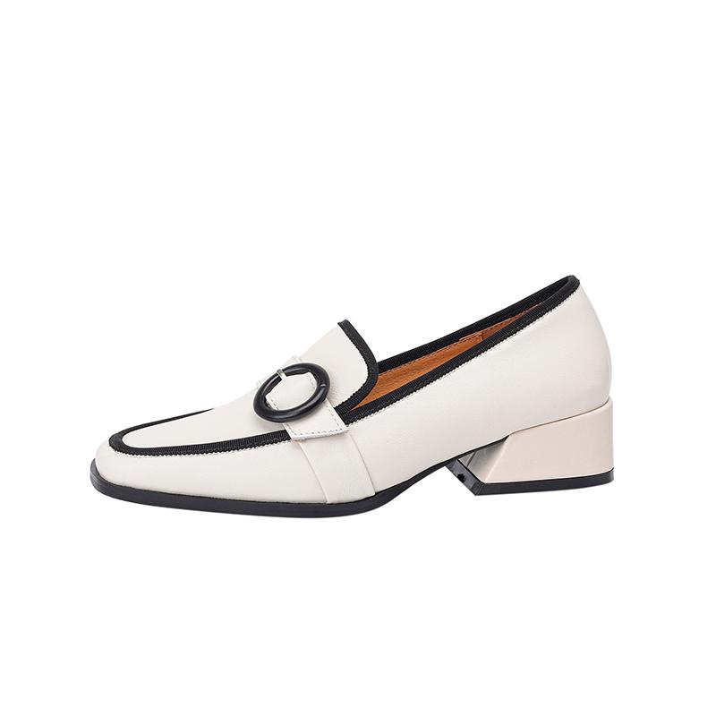 2024 Весна/Осень Новое поступление Женская обувь из натуральной кожи Одиночные туфли Разноцветные модные повседневные туфли Женские каблуки для женщин