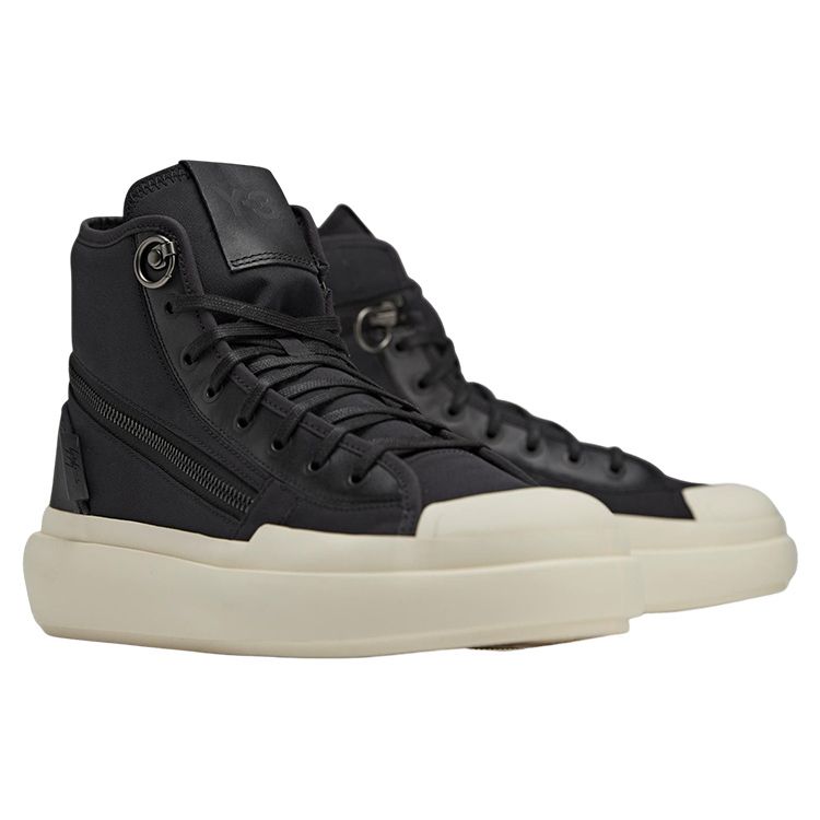 Adidas Высокие черные кремово-белые кроссовки унисекс Y-3 Ajatu Court HQ5967