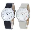 Coach Perry Watches with Storage Box, Matching Size, Simple Slim Leather Watches, Black and Gray, 1450311514503116
