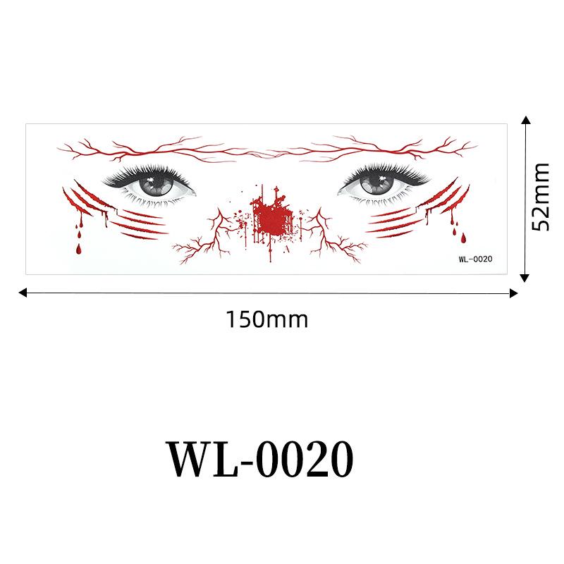 Waterproof Halloween Eye & Face Tattoo Stickers for Kids