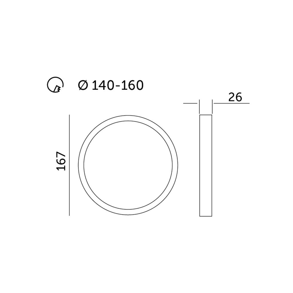 Recessed LED fixture PT 12W 4000K white