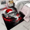 1PC Red sun Mount Fuji maples pagoda Print Carpet for Living Room Bedroom Sofa Home Decor Rus Non-slip Floor Mat Luxury Gift