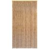 VidaXL Insect Door Curtain 120x220 Cm, Brown, Bamboo, Slat Fly Screen, Wooden Top Bar 43724