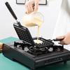 Waffle Maker Breakfast Belgian Coated Steel with Long Handle