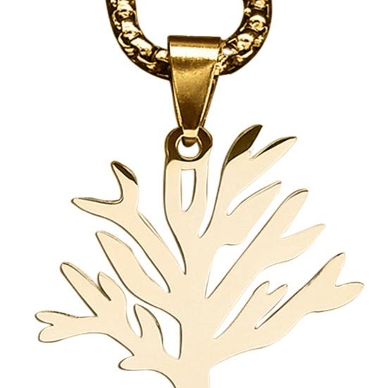 Унисекс ожерелье кулон Древо жизни чистый цвет титановая сталь полированная индивидуальная женское мужское шейное украшение клубное вечернее ожерелье