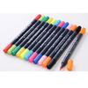 12 Pcs Dual Tip Art Markers Graphic Drawing Water Based Ink Twin Tip Student Dual Nip Brush Pen