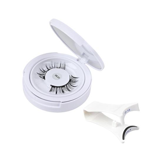 1 Set Magnetic False Eyelashes with Lash Applicator Tool Reusable Single/Double Layer Natural Wispy Fake Lashes Eyelash Clip Women Makeup Tools
