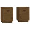 VidaXL Bedside Tables 2pcs Honey Brown 40x34x55cm Solid Pine Wood 818312