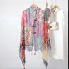 Paisley Sunscreen Scarf Shawl Knot Button National Style Cloak Elegant Cardigan Cape  Beachside