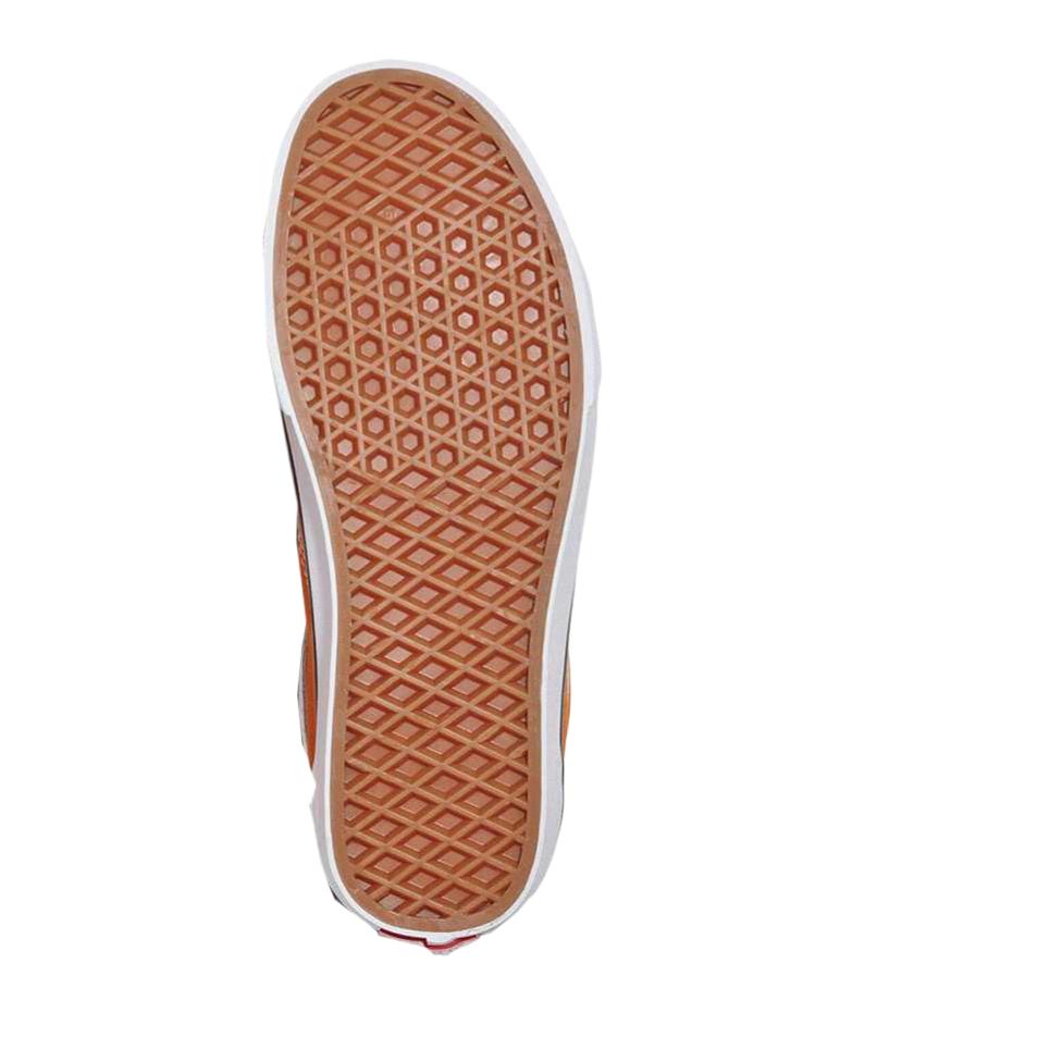 Vans Old Skool Leather Comfortable Fashion Casual Versatile Low-Top Skate Shoes Unisex sneaker Orange VN000D6W52K1