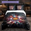 West Ham United Football 3 Piece Bedding Set Soft Duvet Cover Set with Pillowcases Printed Bedroom Decor Set for Home