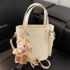 Wholesale Fashion 2025 New Bag Women's Trend Texture Versatile Cute Pendant Portable Messenger Bucket Bag