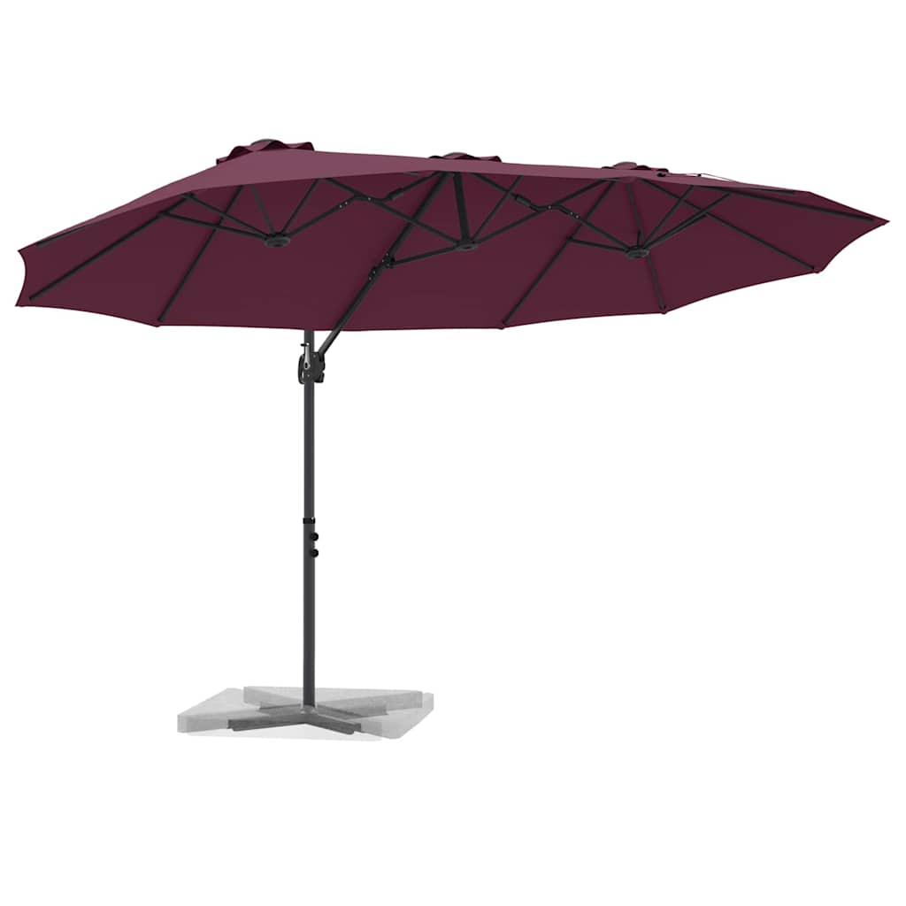 Sun Umbrella Bordeaux Red 372 x 198 x 243 cm