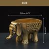Aluminium Elephant for Good Luck,Statue for Home Decor Tabletop Living Room Office,Candle Holder Gift Showpiece