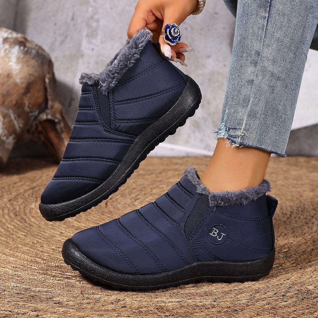 Cotton Boots 2025 Winter New Foreign Trade Cotton Shoes Snow Boots Women's Fashion Casual Velvet Warm Large Size Women's Shoes