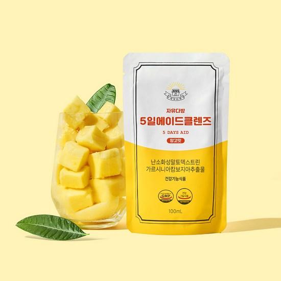 Jayudabang 5-Day Aid Cleanse Mango Flavor, 100ml, 5 units,Korean Health Food