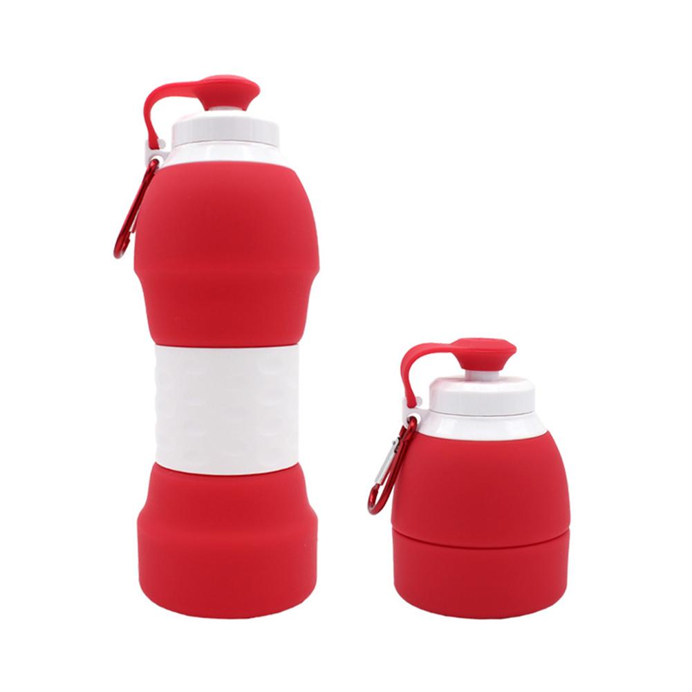 Outdoor Foldable Silica Gel Bottle High Temperature Resistant Light Weight Bottle for Sports Travel