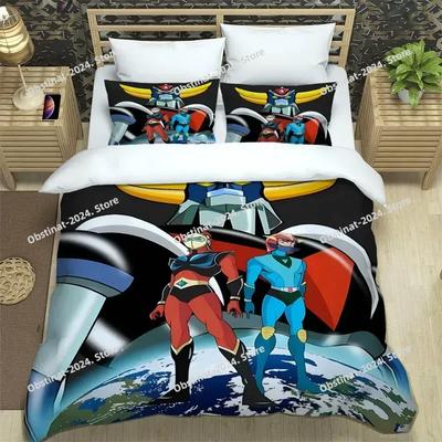 UFO ROBO GRENDIZER GOLDORAK Комплект постельного белья Печатный комплект постельного белья с наволочкой Пододеяльник Мягкий Односпальный Двуспальный Queen Super King