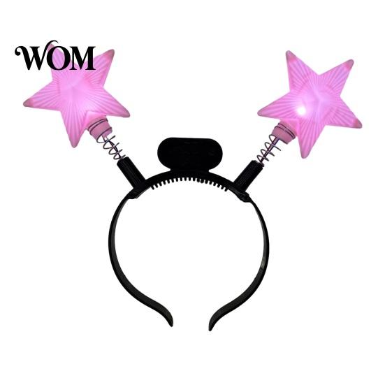 Spring 3D Star Hairband LED Headband with Spring, Light Up Wobble Hair Hoop for Party Concert, Glowing Festival Prop Kids Adults, Graduation