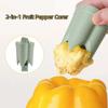 Твист 2-в-1 Удалитель сердцевины фруктов и перца Пластиковый инструмент для удаления сердцевины овощей Инструмент для удаления сердцевины перца Кухонная утварь