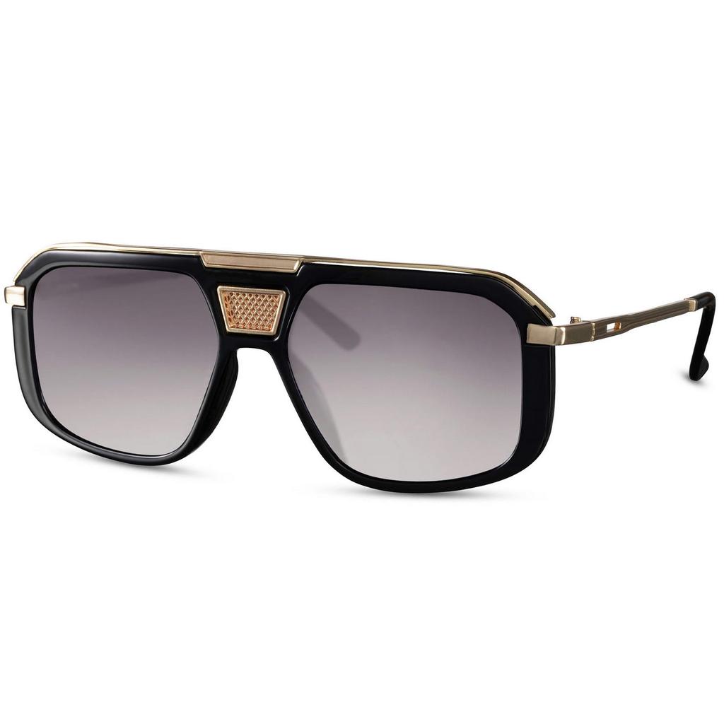 Men's Large Wide Frame Sunglasses Black - Extra Large Square Big Size Hip Hop Urban Style Shades 145mm, Black L5555