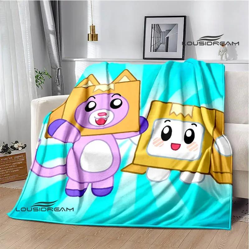 Милые Lankybox Foxy Boxy мультяшные Печатные одеяла Плед для пикника Фланелевое Теплое одеяло Дорожные одеяла Подстилки для кровати Подарок на день рождения