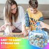 6 Pcs Puzzle Building Block Toy Storage Bags Children's Clear PVC Board Game Storage with Zipper and Handle  Waterproof Toy Bag