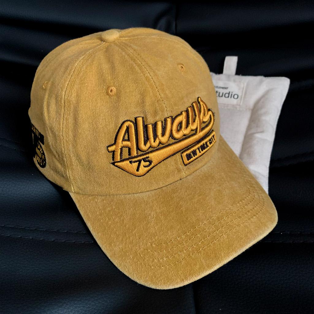 Washed Cotton Baseball Cap Women Men Unisex Embroidered Letter Black Grey Wide Brim Dad Hat Casual Outdoor Sport Trucker Cap