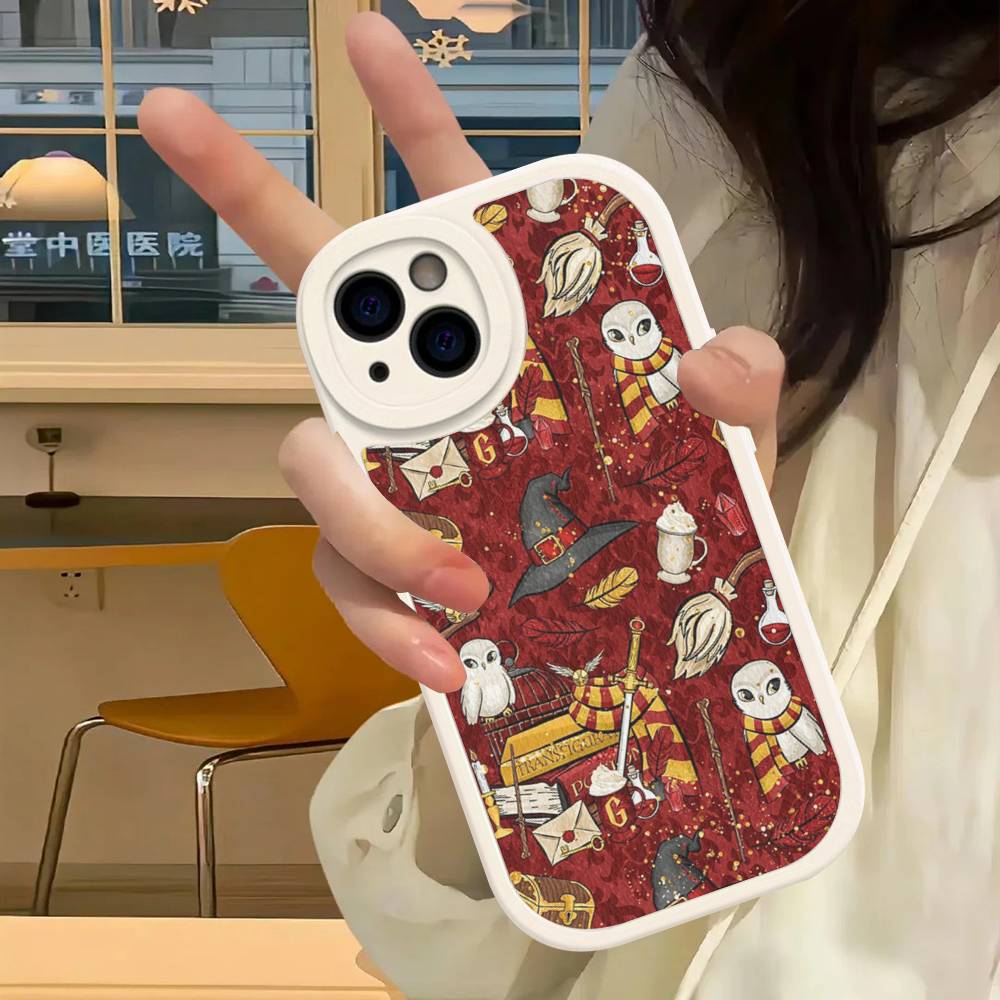 Чехол для телефона Ataff Harryr P-Potter Logo для iPhone 16 15 14 13 12 11 Pro Max Plus Кожаная обложка
