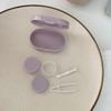 Contact Lens Case Smooth Travel Lady Holder Storage Eye Care Container with Mirror Lenses Box  Contact Lens Inserter Remover